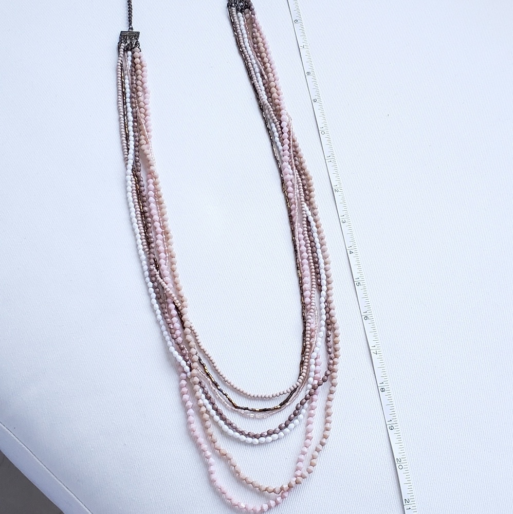 Long Multi colored Beaded Necklace